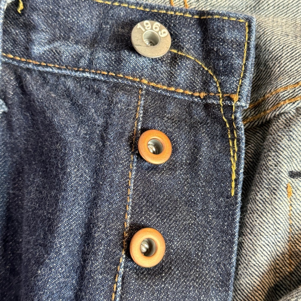 Gap 1969 Japanese Selvedge Jeans Mens Indigo Blue Denim Straight Fit | 31x30 - Picture 13 of 15